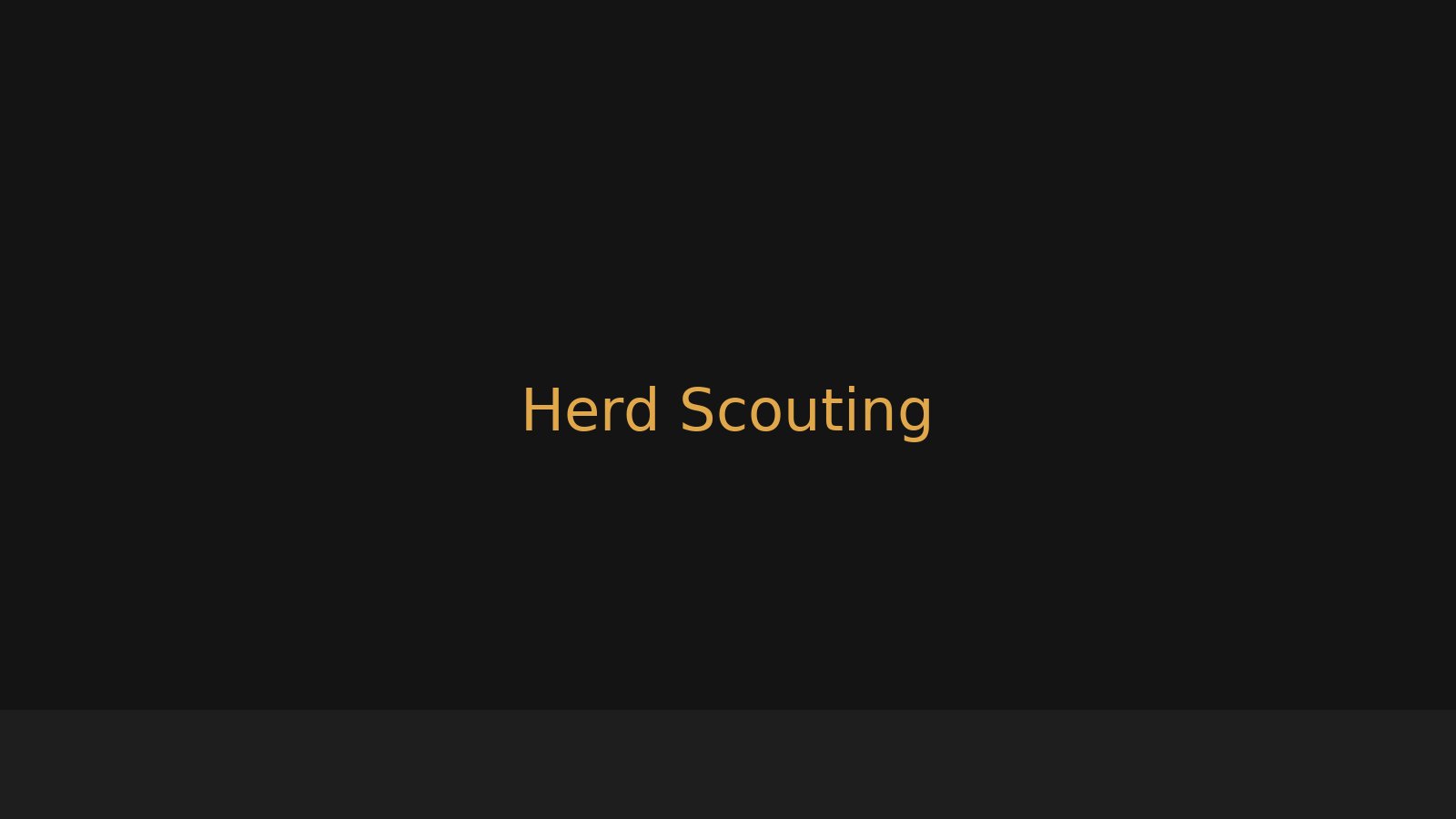Herd analysis and scouting