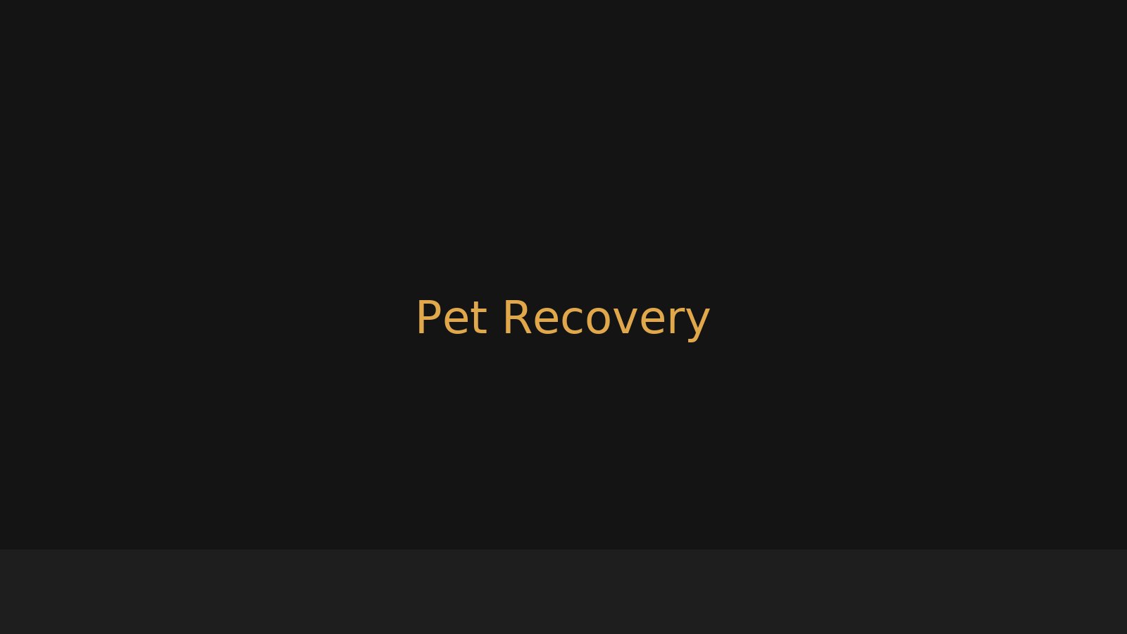 Pet recovery
